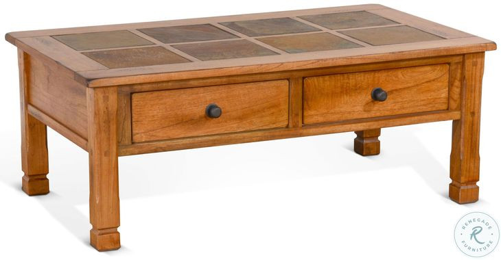 Crimson Ridge Beige Rectangular Coffee Table