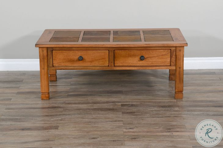 Crimson Ridge Beige Rectangular Coffee Table