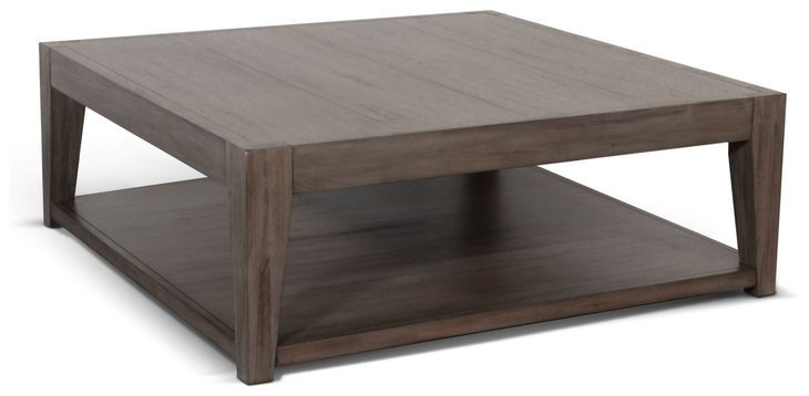 Velden Hollow Natural Square Coffee Table with Casters