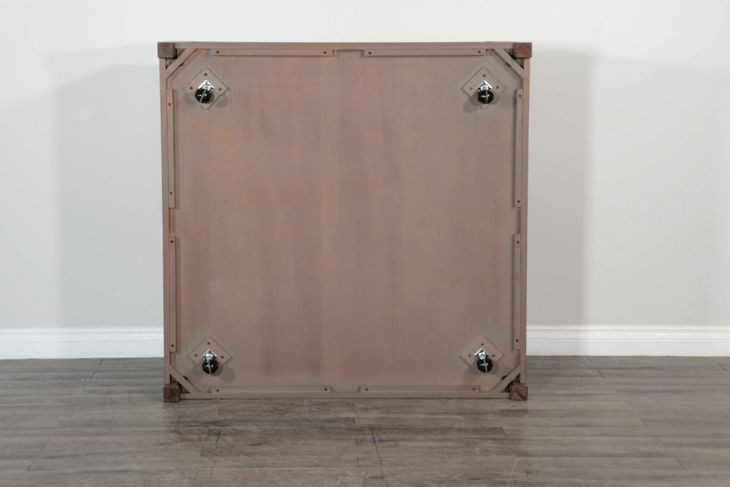 Velden Hollow Natural Square Coffee Table with Casters