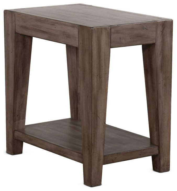 Velden Hollow Natural Rectangular Chair Side Table
