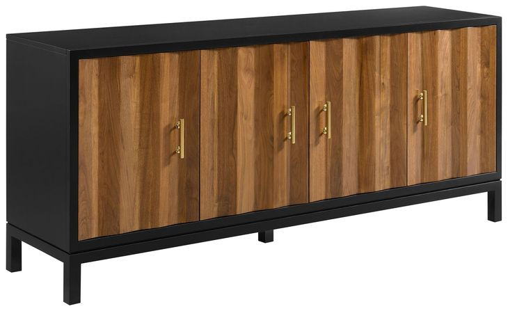 Monogram Black and Walnut 81" TV Stand