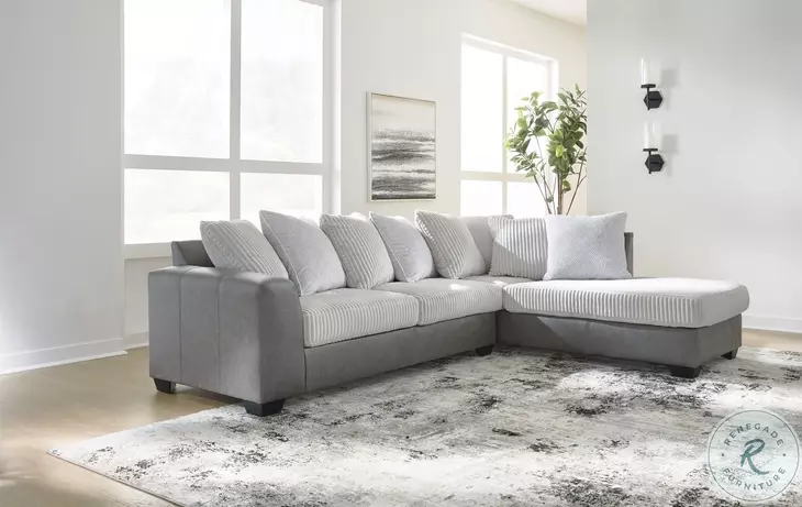 Clairette Court Alloy 2 Piece Sectional with RAF Chaise