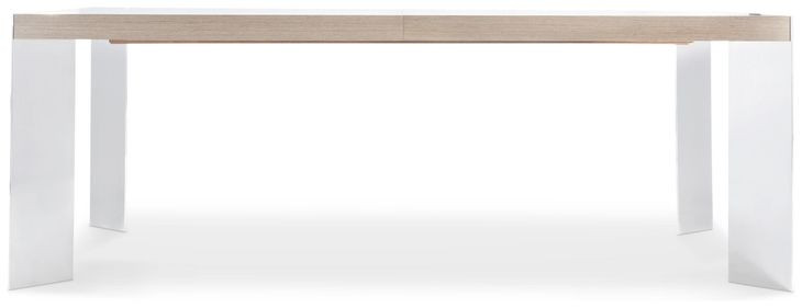Modulum Polished Stainless Steel And Sahara Extendable Dining Table