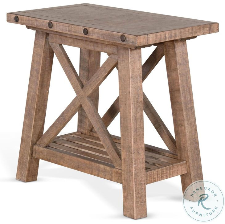 Factory Forge Natural Rectangular Chair Side Table