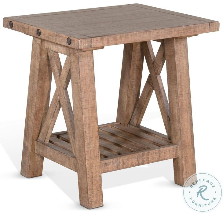 Factory Forge Natural Rectangular End Table