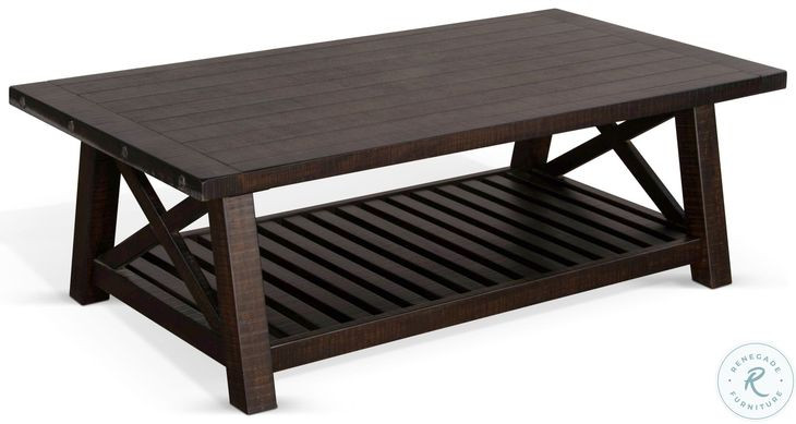 Factory Forge Dark Brown Rectangular Coffee Table