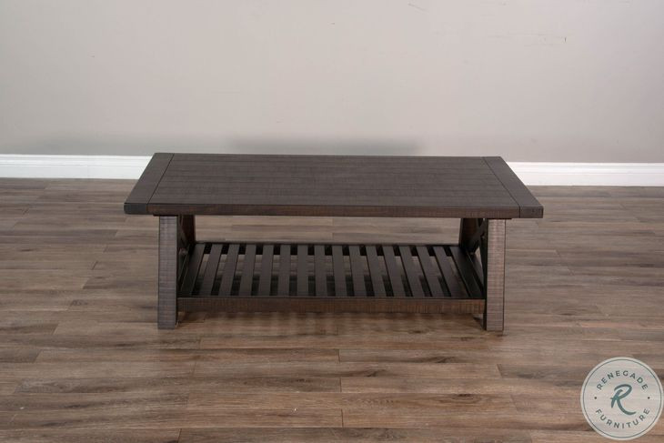 Factory Forge Dark Brown Rectangular Coffee Table