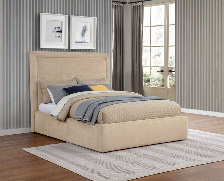 Lawson Light Saddle Full Upholstered Platform Bed