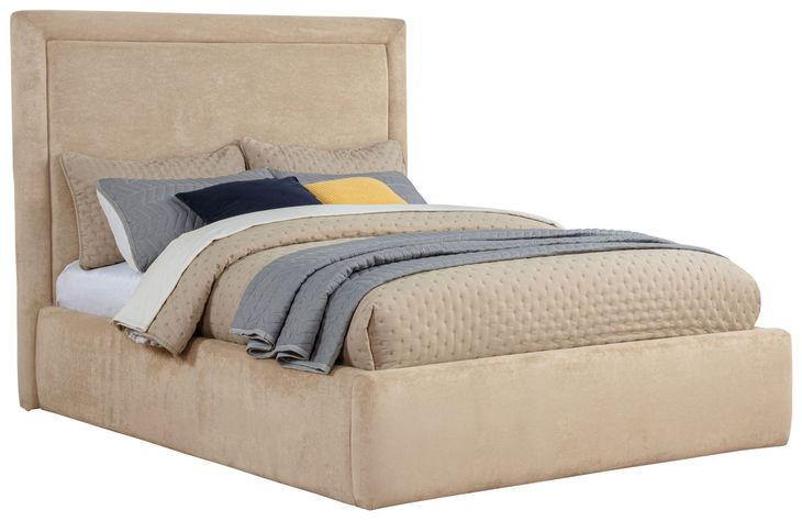 Lawson Light Saddle Full Upholstered Platform Bed
