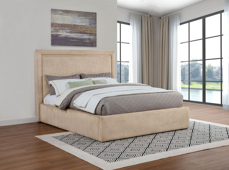Lawson Light Saddle King Upholstered Platform Bed