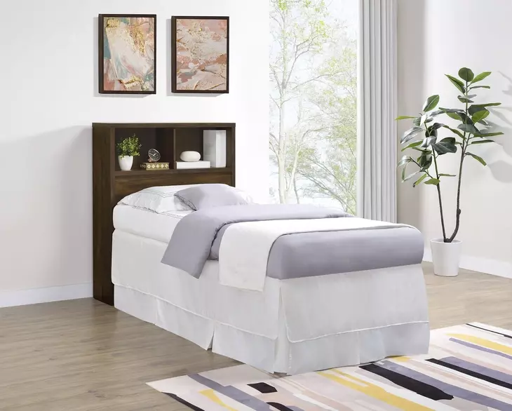 Westpark Dark Pine Twin Storage Bookcase Headboard
