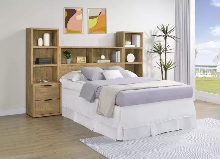 Westpark Mango Full Storage Bookcase Headboard