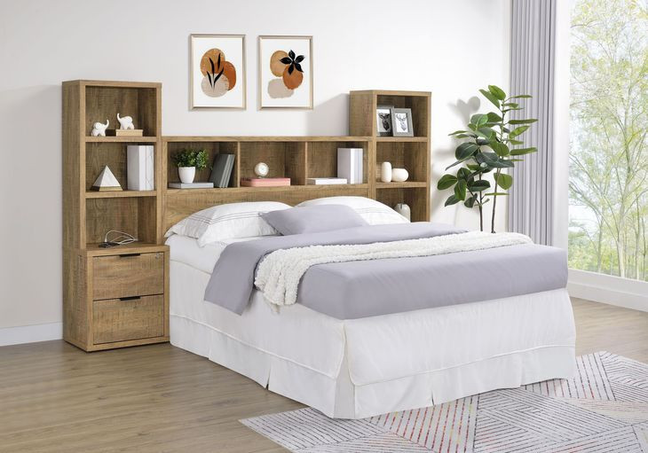 Westpark Mango Queen Storage Bookcase Headboard