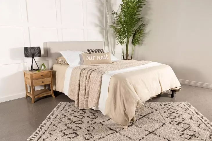 Izzy Sand Full Upholstered Headboard