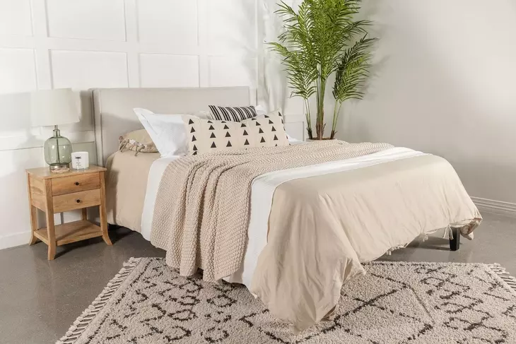 Izzy Sand Full Panel Headboard
