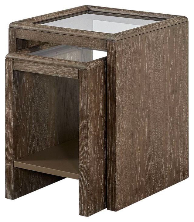 Elements Cocoa Glass Top Occasional Table Set