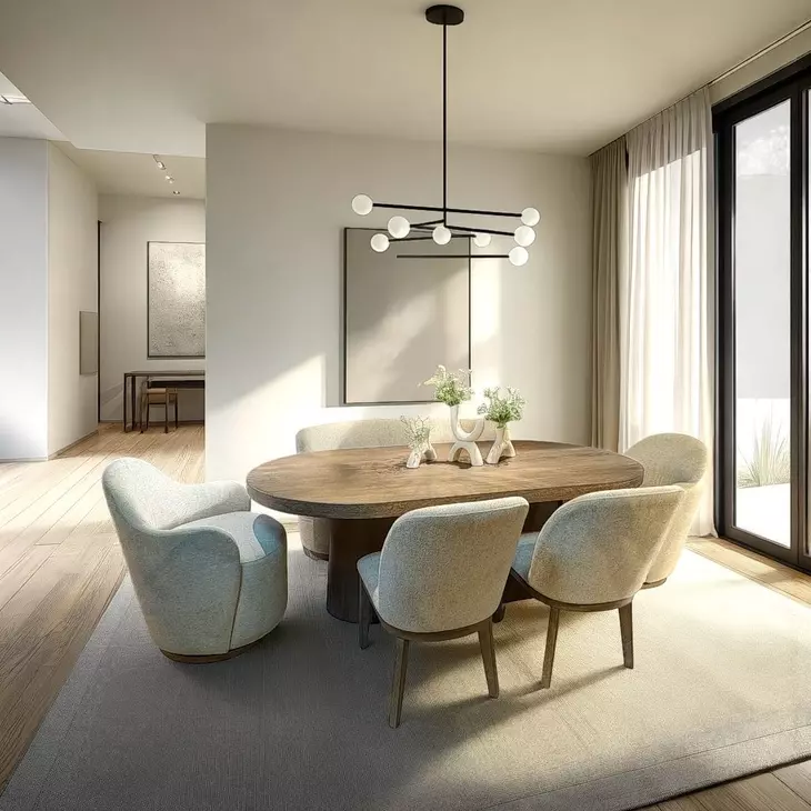 Elements Cocoa Oval Pedestal Dining Table