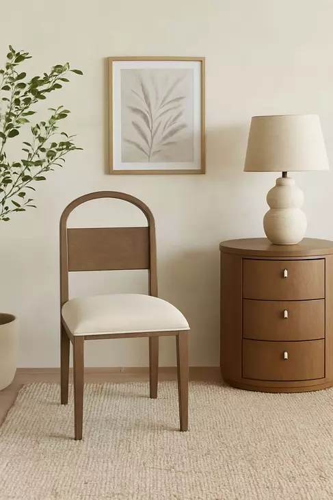 Elements Cocoa Wood Arch Back Chair Set of 2