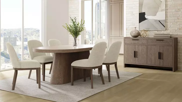 Elements Cocoa Shelter Upholstered Chair Set of 2
