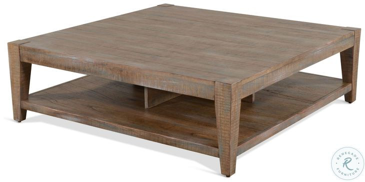 Sagewyn Weathered Brown 48" Square Cocktail Table