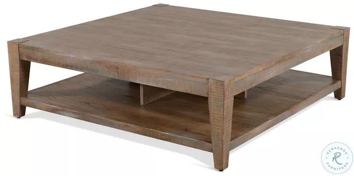 Sagewyn Weathered Brown 48" Square Cocktail Table