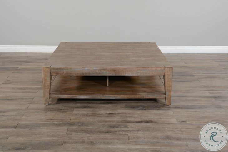 Sagewyn Weathered Brown 48" Square Cocktail Table