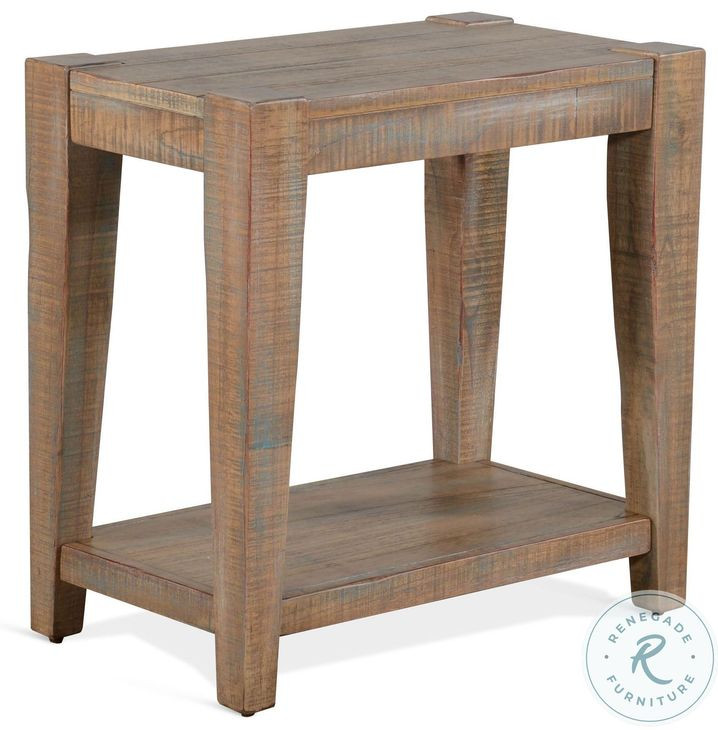 Maple Haze Brown 25" Rectangular Chair Side Table