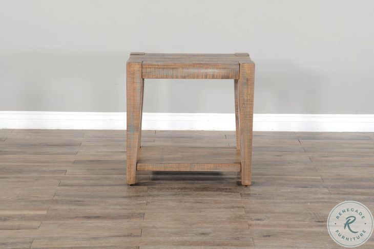 Maple Haze Brown 25" Rectangular Chair Side Table