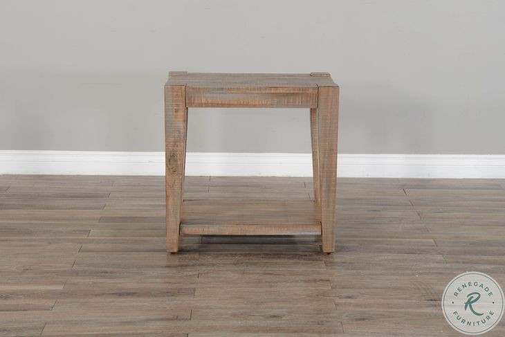 Maple Haze Brown 25" Rectangular Chair Side Table