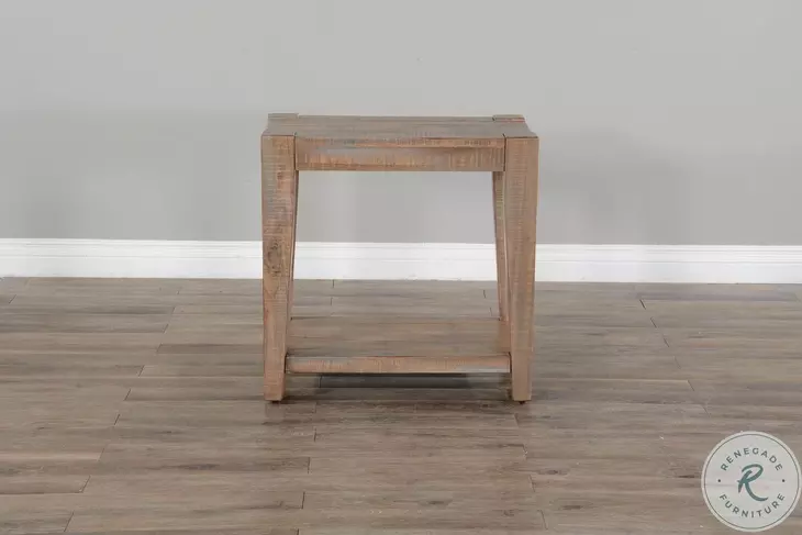 Maple Haze Brown 25" Rectangular Chair Side Table