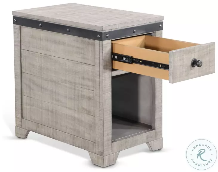 Sagewyn Alpine Gray Mahogany Wood Square Occassional Table Set
