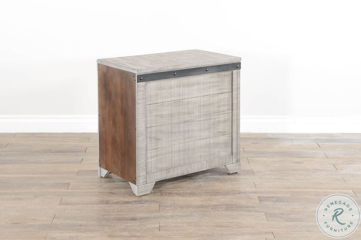 Willow Nest Gray 15" Rectangular Chair Side Table