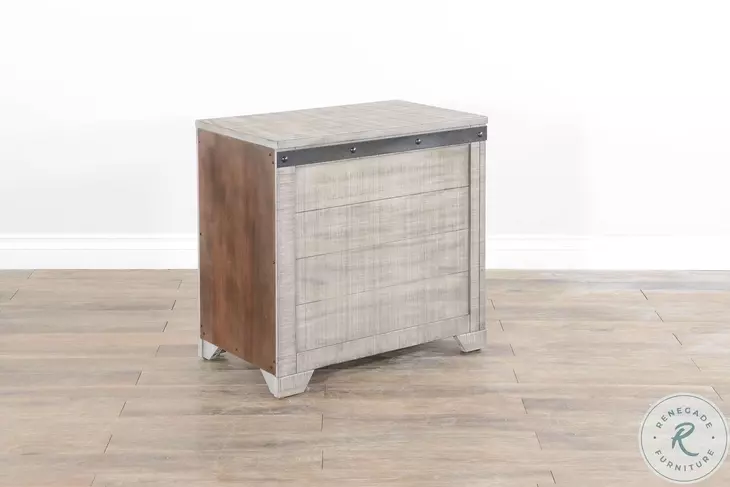 Willow Nest Gray 15" Rectangular Chair Side Table