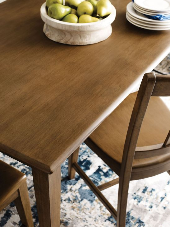 Kafe Latte 60" Rectangular Leg Dining Table