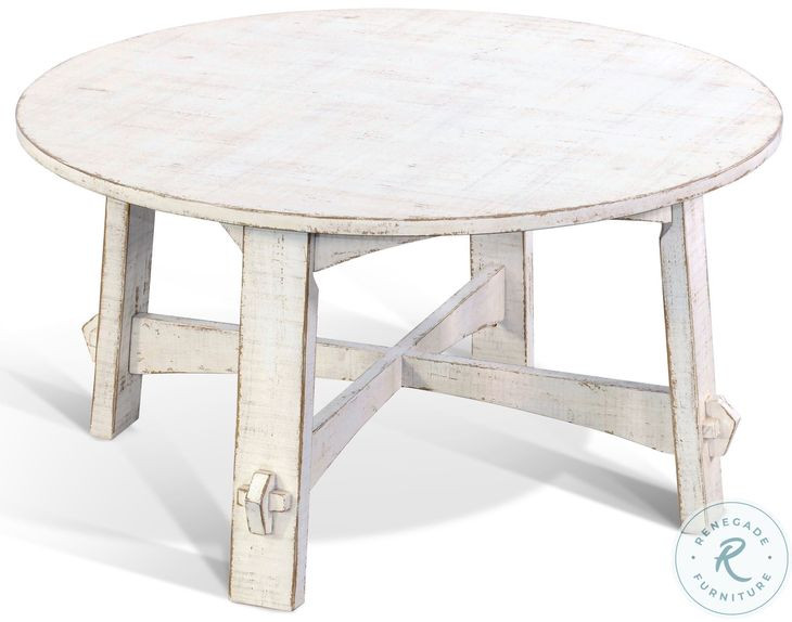 Seabright White Round Coffee Table