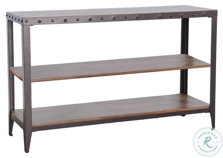 Foundry Lane Brown Rectangular Sofa Table
