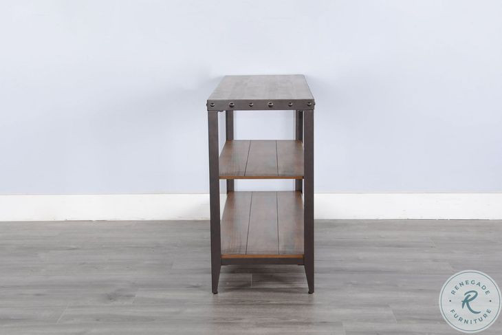 Foundry Lane Brown Rectangular Sofa Table