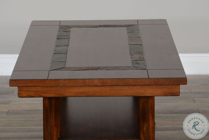 Desert Sage Dark Brown Rectangular Coffee Table