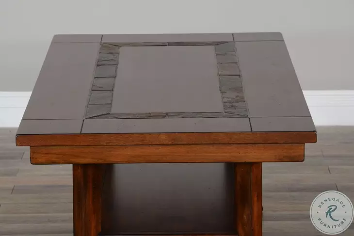 Desert Sage Dark Brown Rectangular Coffee Table