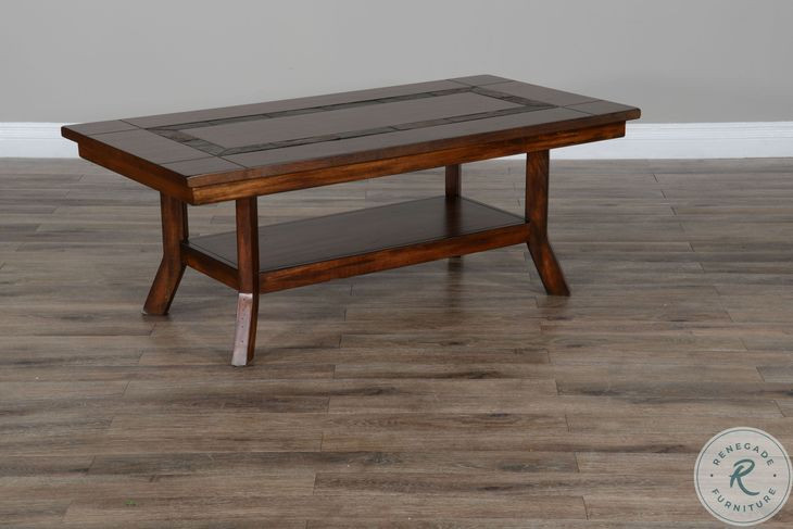 Desert Sage Dark Brown Rectangular Coffee Table