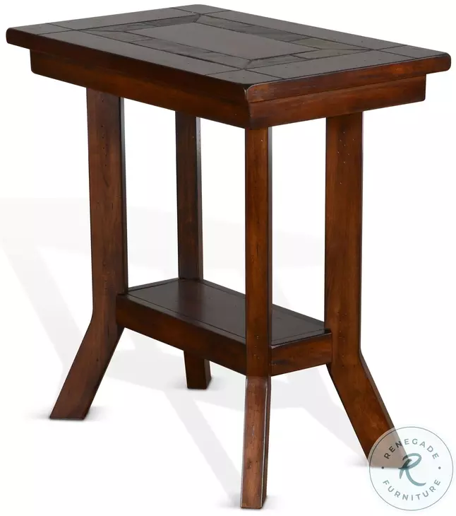 Desert Sage Dark Brown Rectangular Chair Side Table
