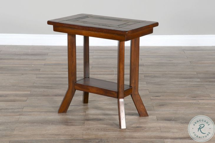 Desert Sage Dark Brown Rectangular Chair Side Table