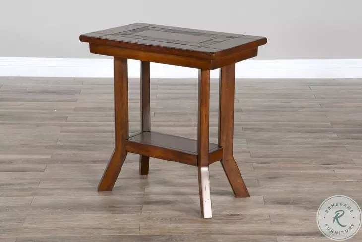 Desert Sage Dark Brown Rectangular Chair Side Table
