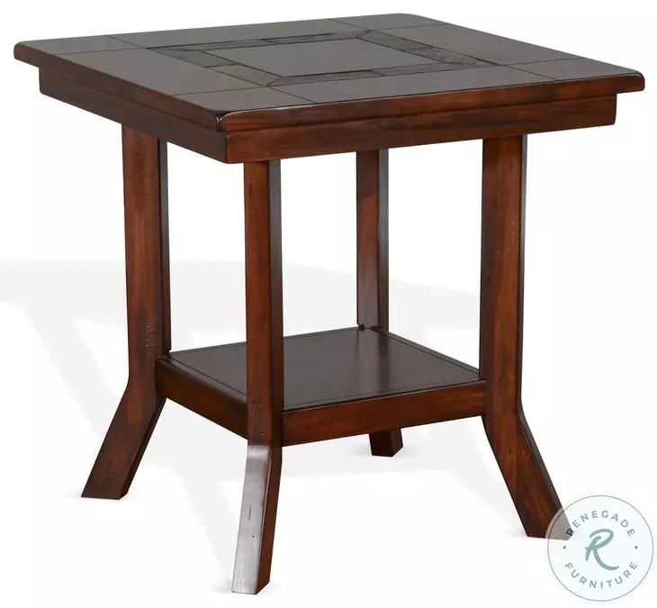 Desert Sage Dark Brown Rectangular End Table