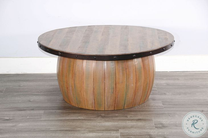 Golden Hearth Brown 40" Round Coffee Table