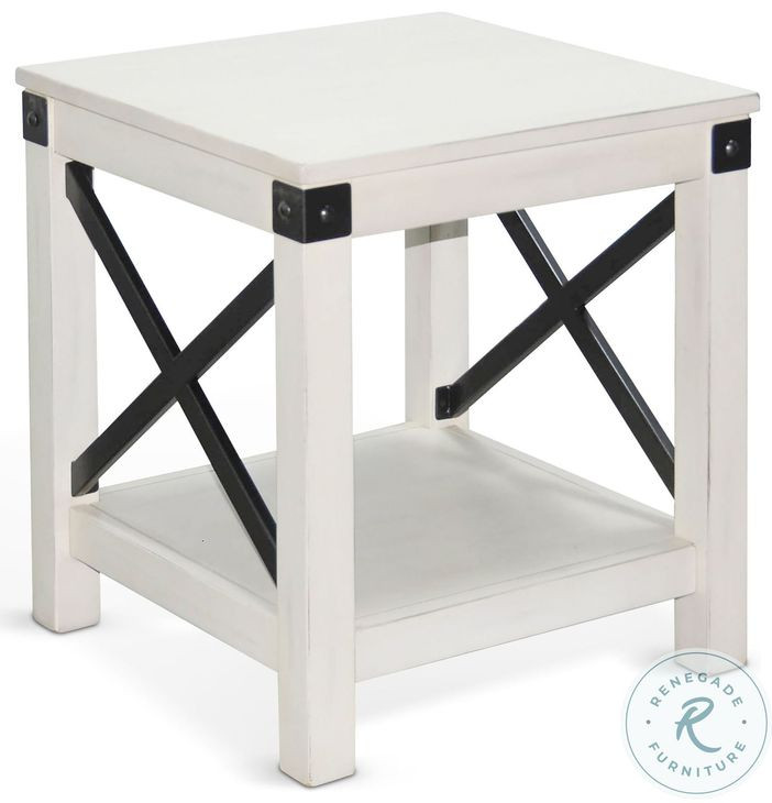 Hearthwood Haven White Square End Table