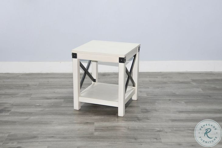 Hearthwood Haven White Square End Table