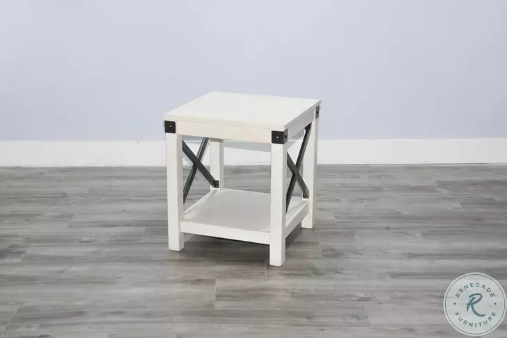 Hearthwood Haven White Square End Table