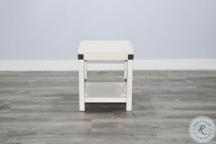 Hearthwood Haven White Square End Table